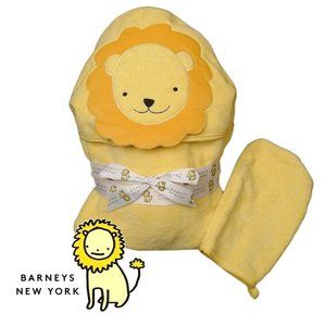 NWT Barneys New York Baby Lion Hooded Towel Set